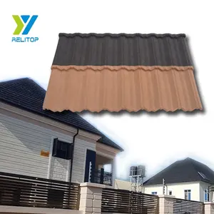 装饰金属材料砂涂层屋顶板/石材涂层钢屋面砖