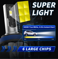 Asruex Phares antibrouillard P19 Accessoires de voiture Ampoules Led vente en gros 25W 2500LM 6500K systèmes d'éclairage automatique blanc