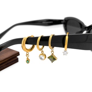 Pendientes Colgantes Desmontables de Acero Inoxidable Chapado en Oro de Varios Estilos, Joyería de Moda Hipoalergénica, Regalo - Product Image 2