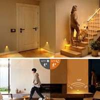 Lampe murale intelligente pour la décoration de la maison, sans fil, magnétique, rechargeable par USB, veilleuses pour salle de bain, chevet, escalier, lampes murales LED