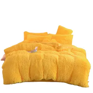 IDOTEX新款冬季厚被子黄色被子套装床上用品8件套蓬松床上用品套装