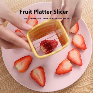 New <b>Fruit</b> <b>Vegetable</b> Speed Slicer With Push Plate Manual Cup Cutter Portable Banana Strawberry Slicing <b>Tool</b> Kitchen Accessories - Product Image 2