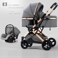 Poussette bébé pliable en tissu Oxford, amortissante, capacité de charge 15 kg, position assise/allongée bidirectionnelle, pour le sommeil en position couchée