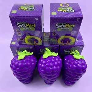 Scented SoftMart Grape Stress Relief Toy <b>Squishy</b> Sensory Fruit Fidget Toy For Kids Cute Desktop Gift For Daily Relaxation - Product Image 3