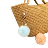 Porte-clés sphérique en résine plastique effet perle avec motif étoiles et lune, couleurs macaron mignonnes - Breloque de sac et porte-clés de voiture, cadeau