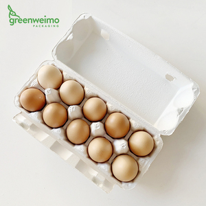 Eco friendly biodegradable egg storage box carton as egg drop sandwich box