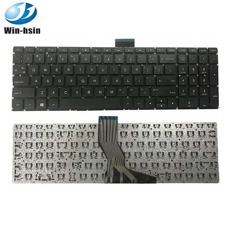 Hitam US Keyboard untuk HP Pavilion 15-Ab 15-ab000 15-ab100 15-ab200 Keyboard Laptop Tanpa Bingkai