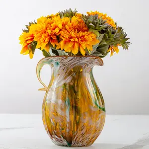 Jarrón de cristal de color aceite multicolor creativo moderno Simple hogar sala de estar nueva decoración de escritorio artículos de flores hidropónicas
