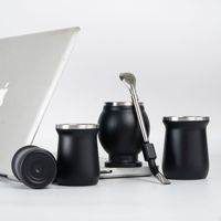 Ensemble de tasses à maté en acier inoxydable SS304 avec logo personnalisé, tasse à maté traditionnelle argentine avec paille filtrante bombilla