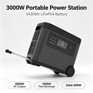 3000W Tragbare Powerstation 110V 220V 2300Wh 3430Wh LiFePO4 Solargenerator für Notstromversorgung Zuhause und Wohnmobil - Product Image 1