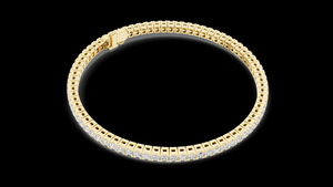 Bracelet tennis en diamant de laboratoire classique argenté en or 14K 18K, bijoux fins élégants et luxueux pour femmes, au design intemporel - Product Image 6