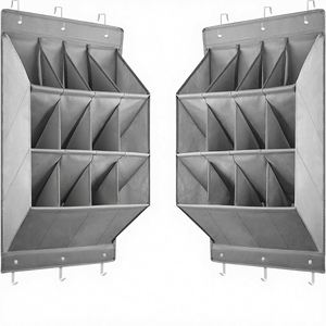 Hanging <b>Wall</b> <b>Mounted</b> <b>Shoe</b> <b>Storage</b> with 12 Large Pockets & 6 Hooks, Space-saving Polyester Organizer for Camping, Motorhome - Product Image 1