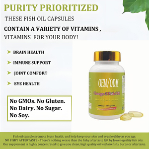 Hoogwaardige 1000Mg Omega-3 Visolie Gelatine Zachte <span class=keywords><strong>Capsules</strong></span> Immuunsysteem Verbetering Kruidensupplementen Voor Volwassenen Voor Tieners - Product Image 3