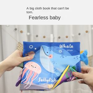 <span class=keywords><strong>Livre</strong></span> en tissu pour bébés avec motif d'animaux en dessin animé tridimensionnel, lavable, résistant aux déchirures, jouet éducatif pour les enfants <span class=keywords><strong>de</strong></span> 3 à 6 mois - Product Image 3