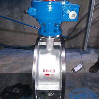 Válvula de Mariposa de Acero Inoxidable Accionada Neumáticamente con Válvula Solenoide / Interruptor de Límite / Posicionador
