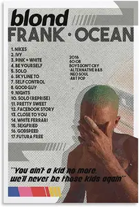 Frank okyanus posteri sarışın, Moto sarışın albüm kapağı müzik posteri