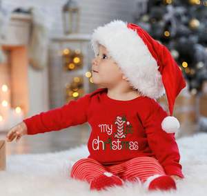 Ensemble de 4 pièces pour bébé fille et garçon, <span class=keywords><strong>tenue</strong></span> de Noël, <span class=keywords><strong>mon</strong></span> premier Noël, bébé, nouvel an, fabriqué en Chine - Product Image 4