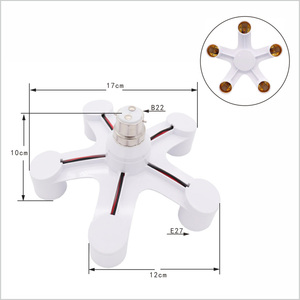 B22 à 3E27 4E27 5E27 B22 à E27 Lampe <span class=keywords><strong>Ampoule</strong></span> BAÏONNETTE B22 À EDISON <span class=keywords><strong>Vis</strong></span> E27 <span class=keywords><strong>Adaptateur</strong></span> Convertisseur - Product Image 5