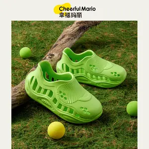 Cheerful Mario Parent-Child Hole Shoes Sandals Baby Boys Girls Eva Non-Slip Children Casual Adult Coconut Shoes
