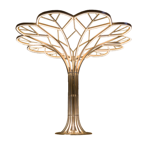 Installazione Artistica LED con Struttura in Acciaio a Forma di Albero della Vita, Design Geometrico Iridescente IP65 3D per Decorazione Paesaggistica Esterna - Product Image 6