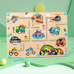 The New Fashion Customizable OEM/ODM Wooden Learning Maze Board Children Shape Recognition Montessori Educational Toys for Kids - Product Image 5