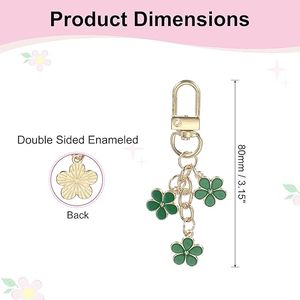 Llavero de Lujo con Diseño Floral Esmaltado, Colgante de Flor para Mujer, Regalo Premium, Accesorio para Bolso, Envío Rápido - Product Image 2