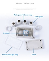 FSH710 Boîte de connexion de fil électrique en plastique de couleur blanche à 2 voies Boîte de jonction étanche IP66 Boîte de connecteur étanche