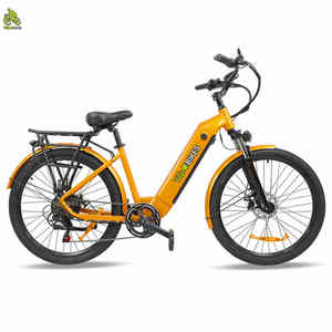 Stock UE Vélo électrique de tourisme <span class=keywords><strong>vintage</strong></span> pour femmes de 26 pouces 500W avec batterie intégrée Vélo de ville Vélo électrique - Product Image 2