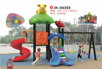 Équipement de terrain de jeu extérieur pour enfants, toboggan en plastique écologique, parc d'aventure commercial, conception personnalisée, usine chinoise