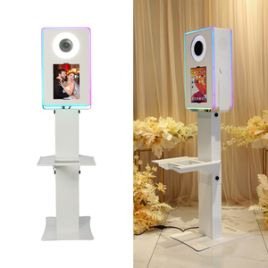 ตู้ถ่ายรูปงานอีเว้นท์แบบสี่เหลี่ยม พร้อมแท่นวางเซลฟี่ <span class=keywords><strong>Surface</strong></span> <span class=keywords><strong>Pro</strong></span> DSLR  พร้อมไฟ RGB และชั้นวางเครื่องพิมพ์ สำหรับงานแต่งงานและงานปาร์ตี้ - Product Image 1