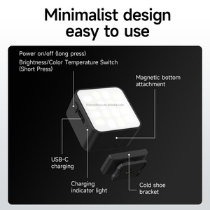 LKTOP <span class=keywords><strong>Lampe</strong></span> d'appoint pour <span class=keywords><strong>caméra</strong></span> d'<span class=keywords><strong>action</strong></span>, rechargeable, portable, magnétique, à intensité variable, alimentation USB, pour diffusion en direct - Product Image 1