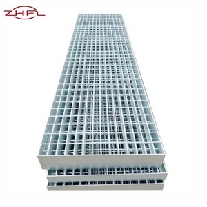Grille en acier galvanisé carrée, grille de passerelle industrielle, matériau de construction métallique anti-corrosion - Product Image 1