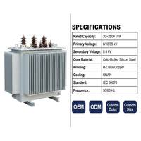 Transformateur de puissance immergé dans l'huile Wanbo-218, haute efficacité, faibles pertes, enroulement en cuivre, norme IEC, OEM disponible