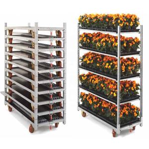 Carrello Olandese per Piante, Carrello Danese a Quattro Ruote, Carrello in Legno per Attrezzi e Trasporto - Product Image 1