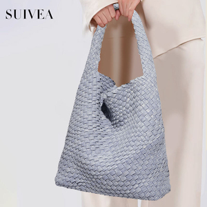 Denim tissé grande capacité sac fourre-tout Simple et à la mode sac à main décontracté et polyvalent une épaule sous les bras femmes sac - Product Image 3