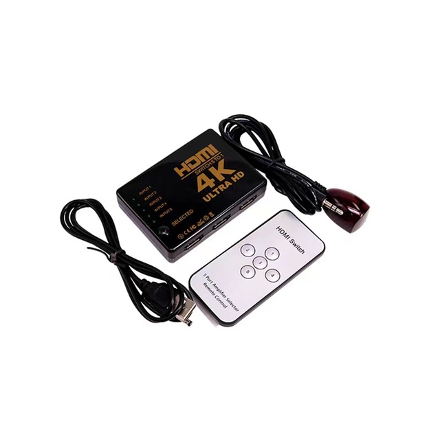 HDMI Switch 5 in 1 out HDMI Splitter 5x1 with IR Remote Control Supports 3D 4K HD1080P HDMI Switcher for PS4 Xbox Blu-Ray