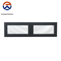 Fenêtres à auvent insonorisées en alliage d'aluminium, style moderne, double vitrage, pour maisons (vente en gros)