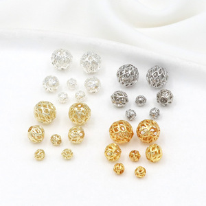 Gold Plated Openwork <b>Spacer</b> Beads Copper Jewelry Findings For DIY Handmade Accessories D80 - Product Image 3