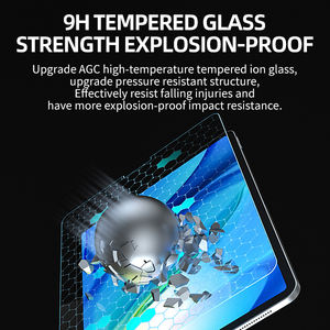 Protector de <span class=keywords><strong>Pantalla</strong></span> de Vidrio Templado HD de 11/12.9 Pulgadas, Alta Claridad, Antihuellas, Sin Burbujas, 0.33mm, 9H, 2.5D, para PC y Tabletas - Product Image 5