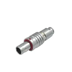 Circular connector Straight plug FEG Model 0B series 2 pin male Front seal IP 54 protection index when mated