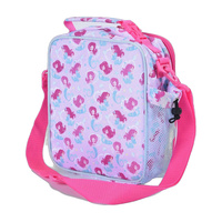 Sac à déjeuner isotherme en polyester à paillettes sirène pour filles, avec fermeture éclair, étanche, réutilisable, pour l'école, vente en gros