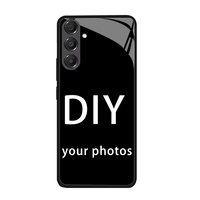 Étui en verre trempé personnalisé pour Samsung S26 Ultra S26+ F56 pour iPhone 7/8 SE Mini 18promax, coque de téléphone en verre dur avec image DIY