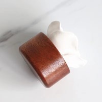 Diffuseur d'arômes en pierre parfumée à la rose avec base en bois, désodorisant de voiture, ornement créatif d'aromathérapie pour la maison