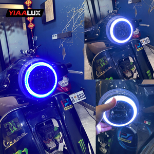 ไฟหน้า LED ไร้สาย ควบคุมผ่านโทรศัพท์ RGB หลายสี ไฟสูง-ต่ำ แบบไดนามิก สำหรับรถมอเตอร์ไซค์ <span class=keywords><strong>Vespa</strong></span> LX 125 - Product Image 2