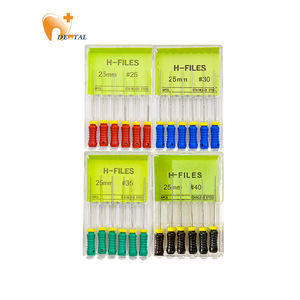 <span class=keywords><strong>File</strong></span> Dentali in NiTi per Uso Manuale, 6 Pezzi/Confezione, <span class=keywords><strong>File</strong></span> K-<span class=keywords><strong>File</strong></span> REAMERS 21/25mm # Strumenti Endodontici 15-40 <span class=keywords><strong>File</strong></span> H per Canali Radicolari - Product Image 1