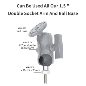 M10-1.5 X 25mm Threaded Stud-C Size Ball Head <b>Bracket</b> for Action Camera Mount VIN-C-018 - Product Image 2