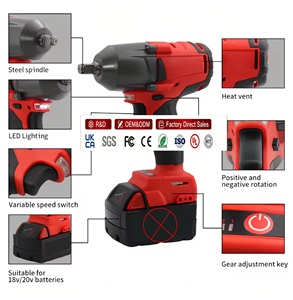 Clé à chocs électrique 21V, moteur sans balais, compatible Li-ion pour <span class=keywords><strong>Milwaukee</strong></span> - Product Image 1