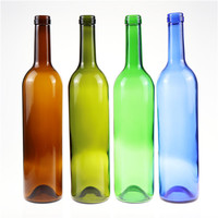 Botol Anggur Antik Hijau Bordeaux Grosir Pabrik 750ml 75CL Botol Anggur Hijau Antik dengan Gabus