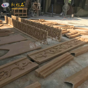New Magic <b>Stone</b> Grc Floral Relief Panel For Villa Interior Exterior Wall Design Pediment Relief Components - Product Image 1