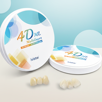 Ivista 4D ML Multilayer Gradient 45 Hingga 59 Persen Translusensi Blok Zirkonia Untuk Veneer Anterior CAD CAM Milling Disc